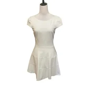 Banana Republic | Dresses | Euc Banana Republic Cap Sleeves Fit And Flare  Dress | Poshmark